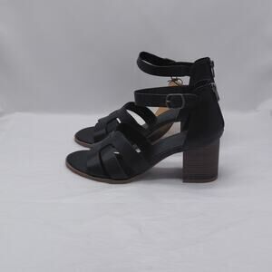 Frye & Co Hollins Womens Dress Sandals Size 10 Black Block Heel Summer Shoes